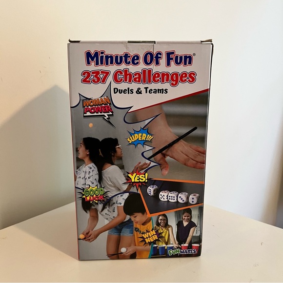 Minute of Fun Party Game 237 Minute to Win It Challenges, Teams Edition NIB - Picture 1 of 4